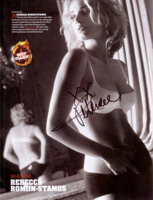 Rebecca Romijn autographed Maxim magazine sexy full page photo