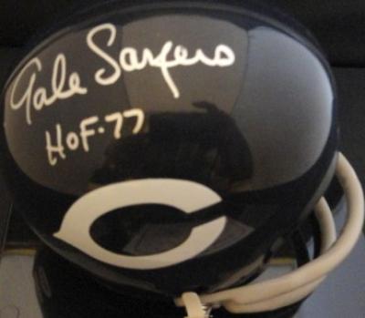 Gale Sayers autographed Chicago Bears throwback mini helmet