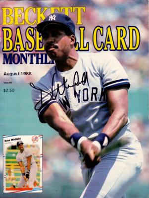 Dave Winfield autographed New York Yankees 1988 Beckett Baseball magazine cover