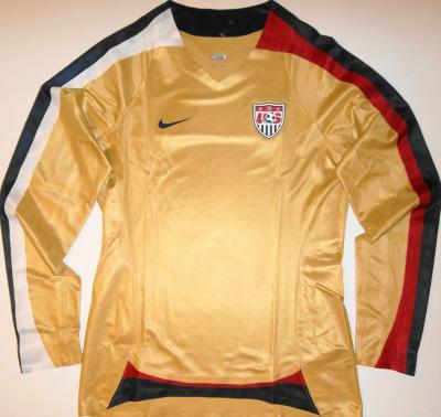 US Soccer 2007 Women's World Cup gold long sleeve Nike jersey NEW