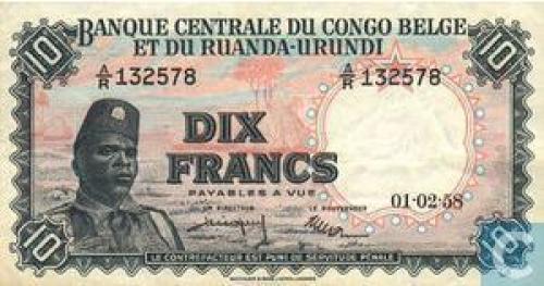 Belgian Congo 10 Francs