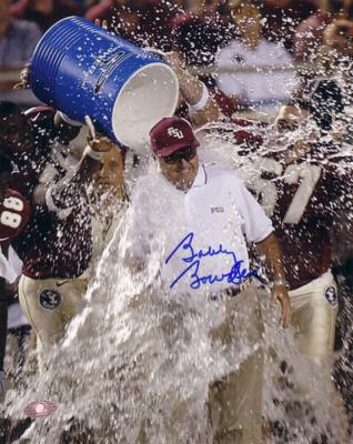 Bobby Bowden autographed Florida State 8x10 victory shower photo