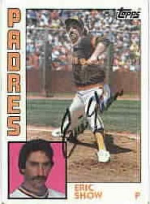 Eric Show autographed San Diego Padres 1984 Topps card
