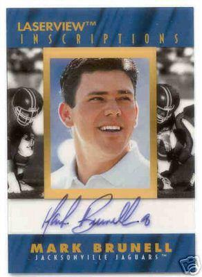 Mark Brunell certified autograph Jacksonville Jaguars 1996 Pinnacle Inscriptions card