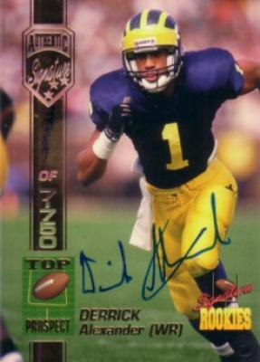 Derrick Alexander Michigan certified autograph 1994 Signature Rookies card