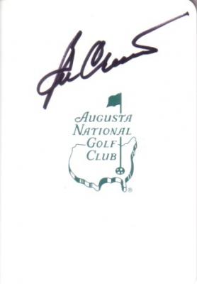 Ben Crenshaw autographed Augusta National Masters scorecard