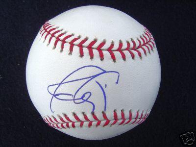 Javy Lopez autographed NL baseball