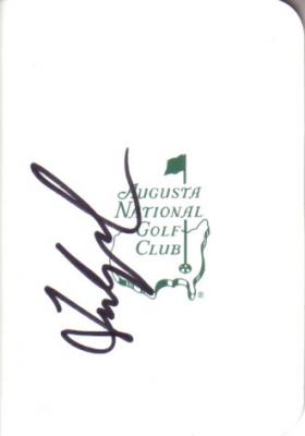 Fred Couples autographed Augusta National Masters scorecard