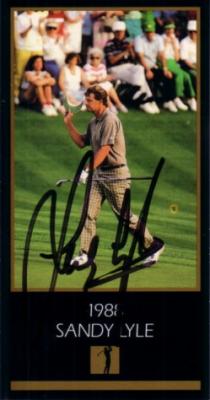 Sandy Lyle autographed 1988 Masters Champion golf card