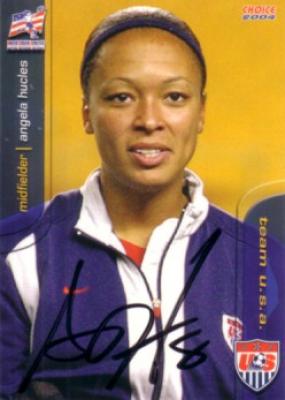 Angela Hucles autographed 2004 U.S. Soccer card