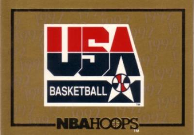 1991-92 Hoops USA Basketball gold logo insert card