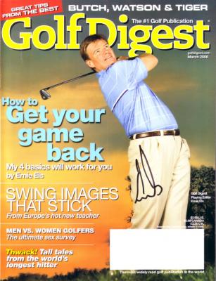 Ernie Els autographed 2006 Golf Digest magazine