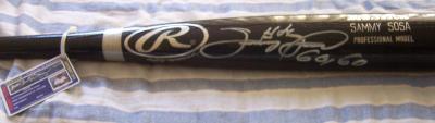 Sammy Sosa autographed Rawlings Big Stick game model bat inscribed 60/60