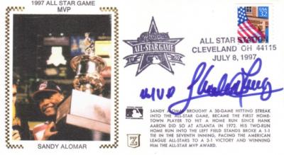 Sandy Alomar Jr. (Indians) autographed 1997 MLB All-Star Game cachet envelope