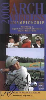 Se Ri Pak autographed 2000 LPGA Arch Wireless golf pairings guide