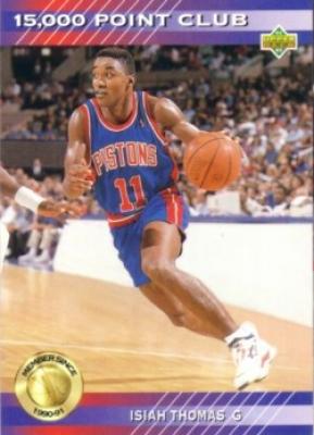 Isiah Thomas Pistons 1992-93 Upper Deck 15000 Point Club insert card