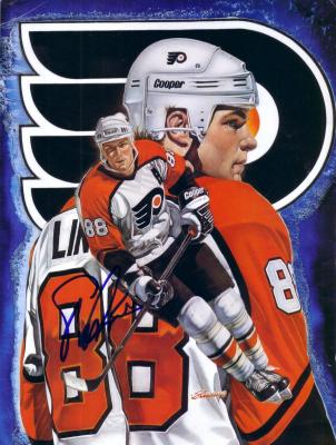 Eric Lindros autographed Philadelphia Flyers 8x10 artwork print