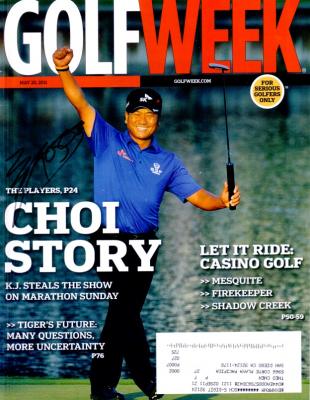 K.J. Choi autographed 2011 Players Championship Golf Week magazine