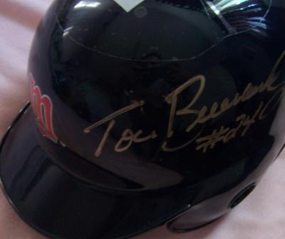 Tom Brunansky autographed Minnesota Twins mini helmet