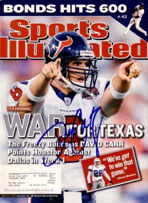 David Carr autographed Houston Texans 2002 Sports Illustrated