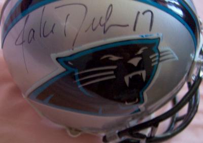 Jake Delhomme autographed Carolina Panthers mini helmet
