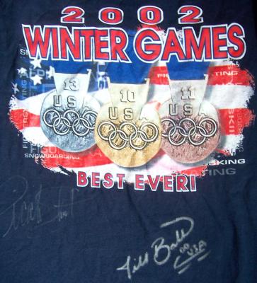 Picabo Street & Jill Bakken autographed 2002 Winter Olympics T-shirt