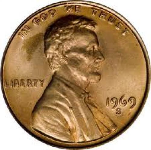 Coins; 1969-S Lincoln Cent With a Doubled Die Obverse