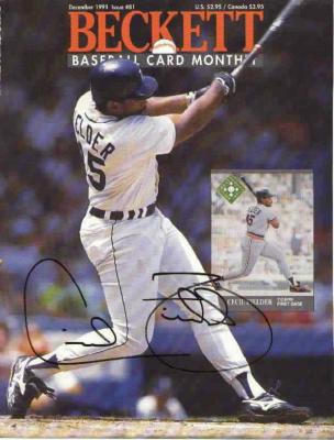 Cecil Fielder autographed Detroit Tigers 1991 Beckett Baseball cover