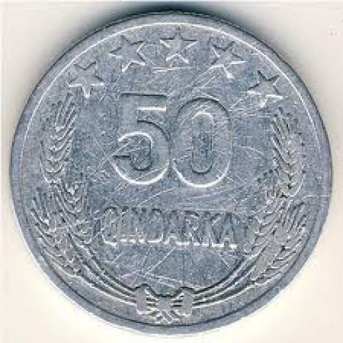 Coins; Albania, 50 qindarka, Year:1964