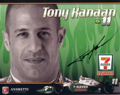 Tony Kanaan autographed Andretti photo card