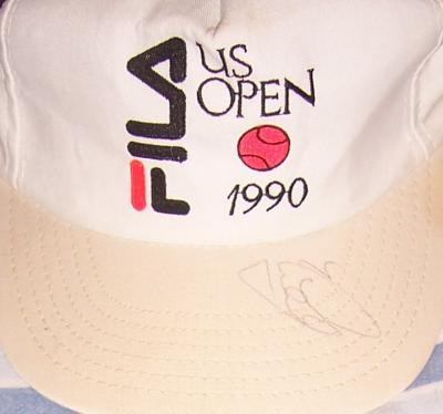 Gabriela Sabatini autographed 1990 US Open tennis cap or hat