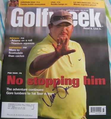 Jason Gore autographed 2005 Golfweek magazine