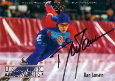 Dan Jansen autographed speed skating 1996 Upper Deck U.S. Olympic card