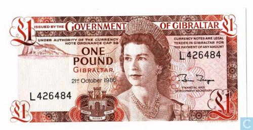 Gibraltar 1 Pound 1986