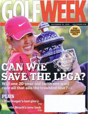 Michelle Wie autographed 2009 Golfweek magazine