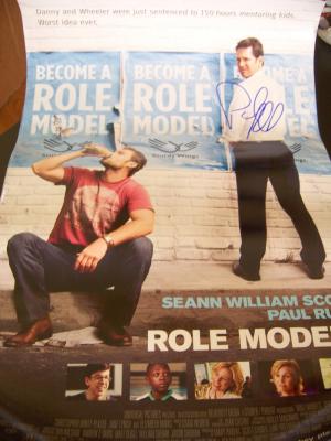 Paul Rudd autographed Role Models mini movie poster