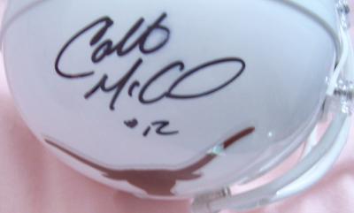 Colt McCoy autographed Texas Longhorns mini helmet