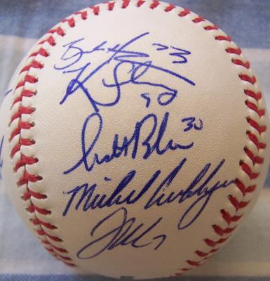 2010 Minnesota Twins team autographed MLB baseball (Joe Mauer Jim Thome)