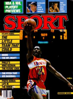 Dominique Wilkins autographed Atlanta Hawks 1987 Sport magazine