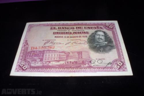 Spain 50 pesetas 1928 RARE!!!