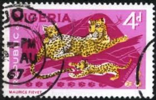 Nigerian Tiger Stamps;  4d