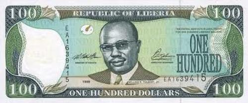 Liberian Banknotes; 100 dollars