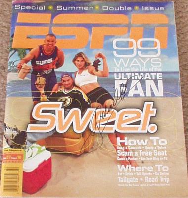 Jason Kidd & Gabrielle Reece autographed 1998 ESPN Magazine