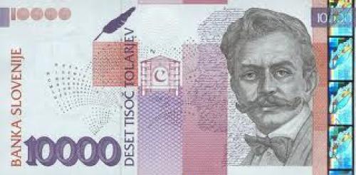 Banknotes; Slovenia 10000 Tolar banknotes