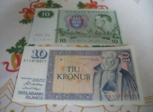 Sweden 10 Kronor/ -Iceland 10 Kronur