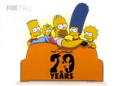 The Simpsons 20 Years 2009 Comic-Con 5x7 Fox promo card MINT