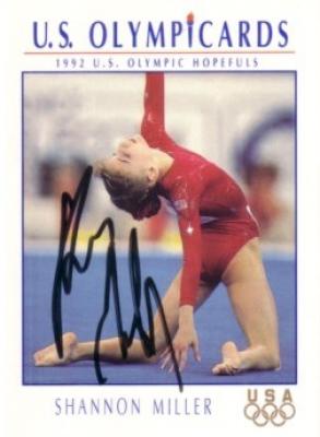 Shannon Miller autographed 1992 U.S. Olympic Hopefuls gymnastics card