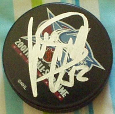 Roman Cechmanek autographed 2001 NHL All-Star Game puck