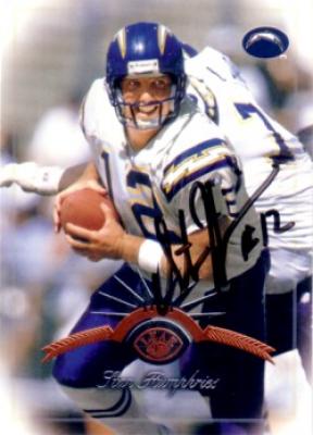 Stan Humphries autographed San Diego Chargers 1997 Leaf card