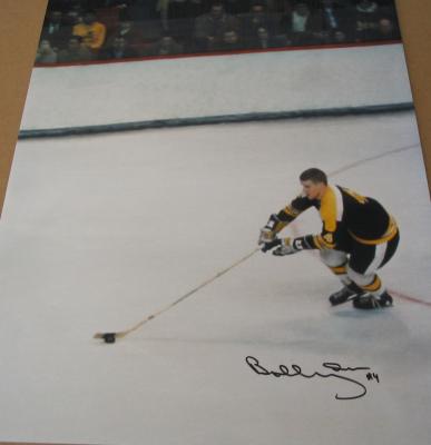 Bobby Orr autographed Boston Bruins 16x20 poster size action photo